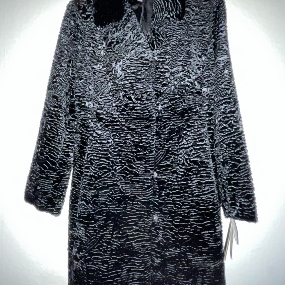WOMEN FAUX FUR COAT JONES NEW YORK SIZE X-LARGE LOOKS REAL FEELS SILKY GORGEOUS